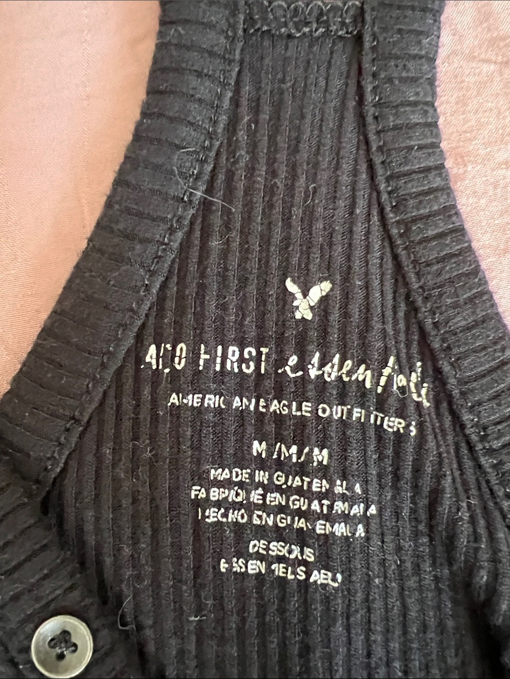 Source Unknown Black Ribbed Snap-Front Racerback Kids One-Piece - Picture 2 of 6